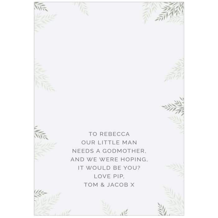 Personalised Godparent Card - Myhappymoments.co.uk