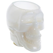 White Skull Sandalwood and Cedar Fragranced Soya Candle Jar - Myhappymoments.co.uk