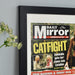 Personalised Front Page Newspaper Reprint Black Frame - Myhappymoments.co.uk
