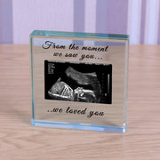 Baby Scan Photo Gift Plaque - From The Moment We Saw You