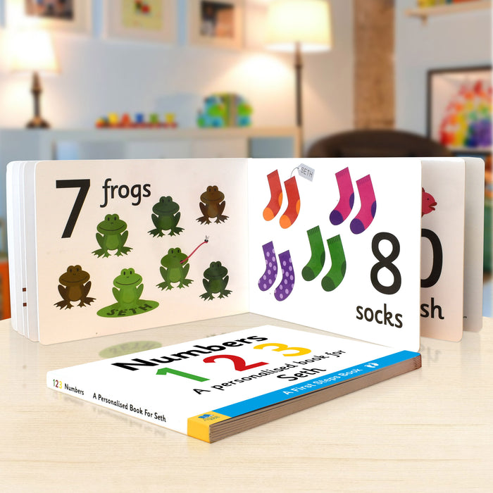 First Steps Shapes Personalised Board Book - Myhappymoments.co.uk