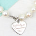 Personalised First Holy Communion Swirls & Hearts White Freshwater Pearl Bracelet