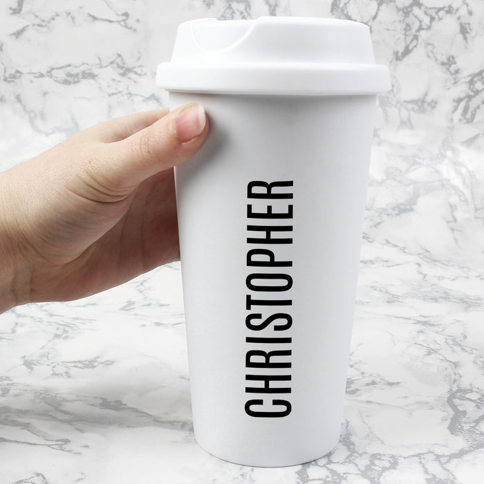 Personalised Name Double Walled Travel Mug