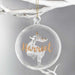 Personalised Gold Glitter Name Only Reindeer Glass Bauble - Myhappymoments.co.uk