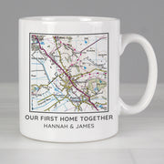 Personalised Postcode Map Mug - Myhappymoments.co.uk