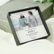 Personalised In Loving Memory Memorial Photo Upload Necklace and Box