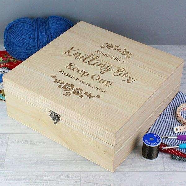 Personalised Floral Any Role Large Wooden Keepsake Box - Myhappymoments.co.uk