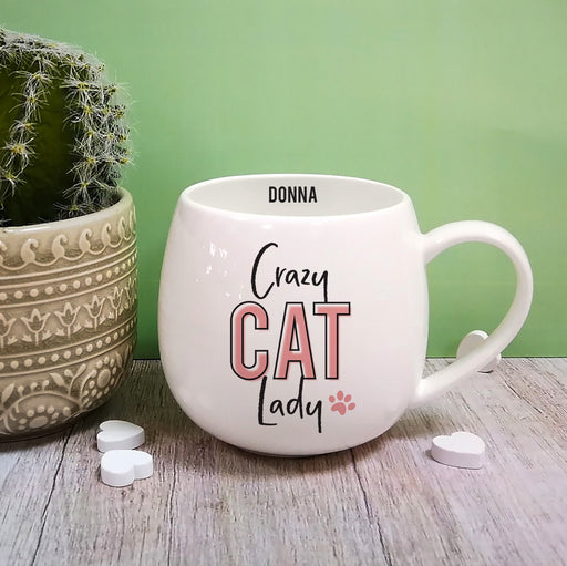 Personalised Crazy Cat Lady Mug - Myhappymoments.co.uk