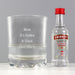 Personalised Tumbler Glass and Smirnoff Vodka Miniature Set