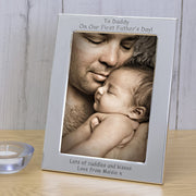 Engraved To Daddy On Our First Father's Day Photo Frame
