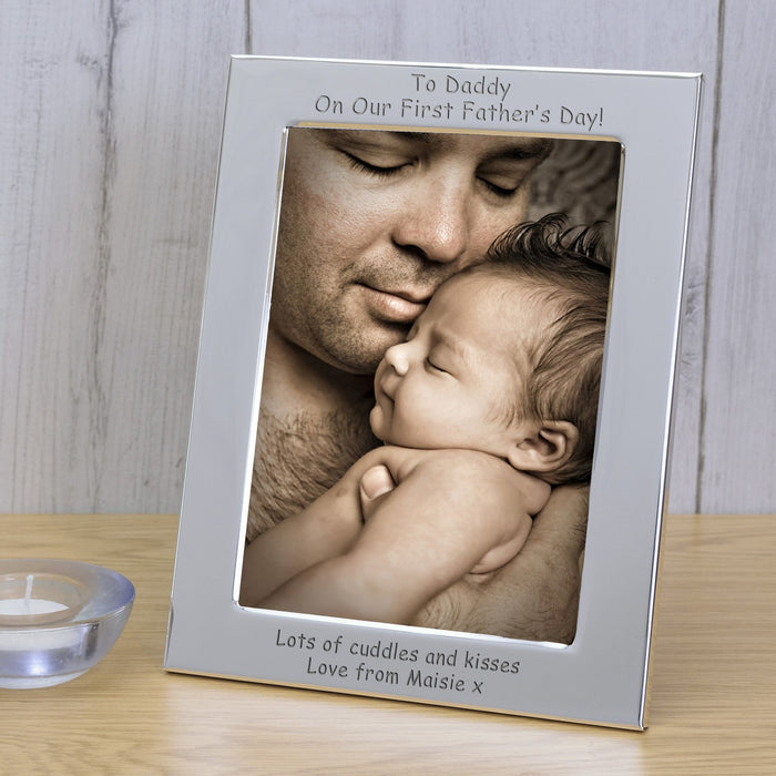 Personalised To Daddy On Our First Father's Day Photo Frame 