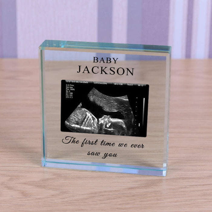 Baby Scan Photo Gift Plaque - First Time We Ever Saw You 