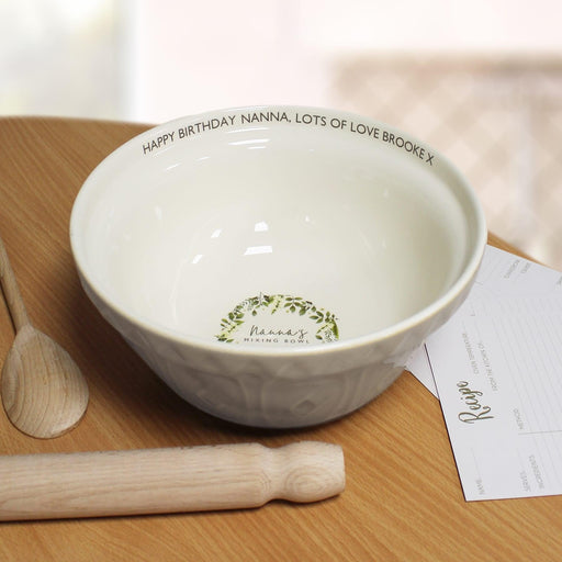 Personalised Floral Mixing Bowl