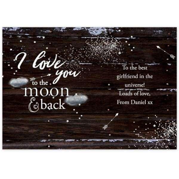 Personalised To the Moon & Infinity... Card - Myhappymoments.co.uk