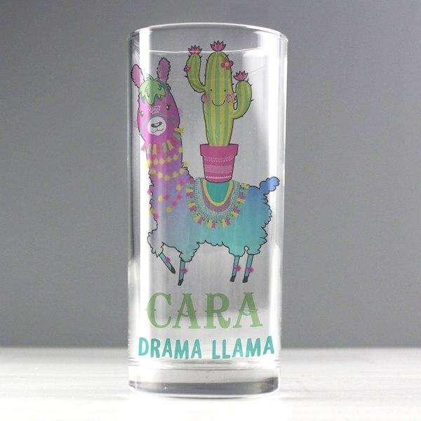 Personalised Llama Highball Glass - Myhappymoments.co.uk