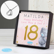 Personalised Me To You Birthday Sentiment Silver Tone Necklace and Box