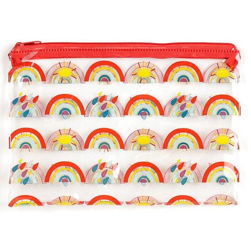 Somewhere Rainbow Design Clear Pencil Case