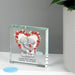 Personalised Me to You Valentine Crystal Glass Block