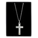 Personalised Sterling Silver Cross with 9ct Gold Heart & CZ Necklace - Myhappymoments.co.uk