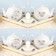 Personalised Abstract Rose Teapot