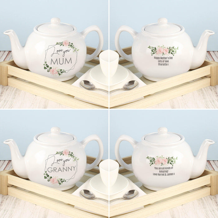 Personalised Abstract Rose Teapot