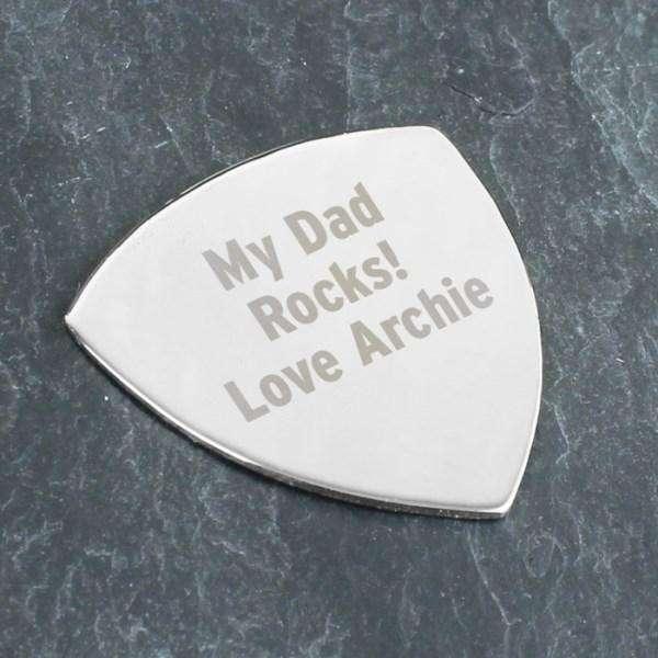 Personalised Silver Plectrum - Myhappymoments.co.uk
