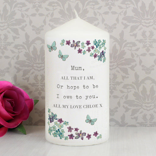 Personalised Forget Me Not Candle - Myhappymoments.co.uk