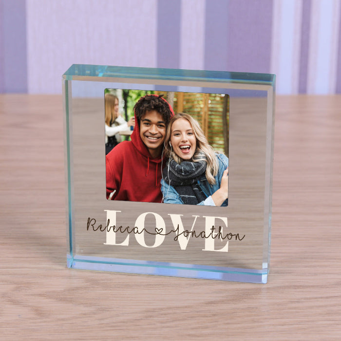 Personalised Love Couples Photo Gift Plaque