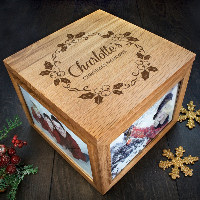 Personalised Christmas Memory Box - Mistletoe Design