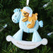 Personalised Blue Rocking Horse Resin Christmas Tree Decoration - Myhappymoments.co.uk