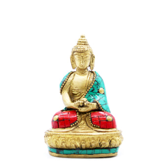 Hand Crafted Brass Infinite Light Amitabha Buddha Statue