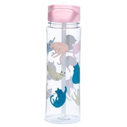Shatterproof Plastic Reusable 550ml Water Bottle Flip Straw - Cat's Life