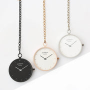 Personalised Modern Pocket Watch Black