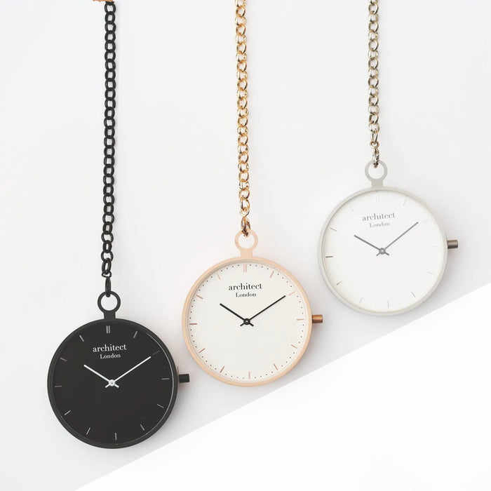 Personalised Modern Pocket Watch Black