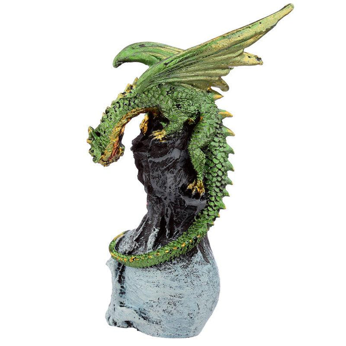 Skull Dragon Dark Legends Dragon Figurine - Green