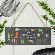 Personalised Garden Printed Hanging Slate Sign