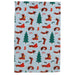 Poly Cotton Tea Towel - Christmas Dachshund Through The Snow