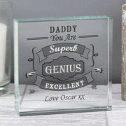 Personalised Vintage Typography Crystal Token - Myhappymoments.co.uk