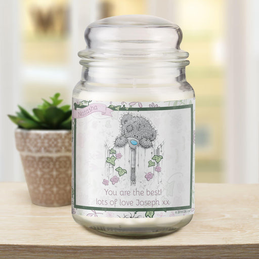 Personalised Me To You Secret Garden Candle Jar