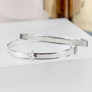 Personalised Sterling Silver Christening Bracelet