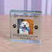 Personalised Dog Memorial Glass Token - Paw Prints On Our Hearts