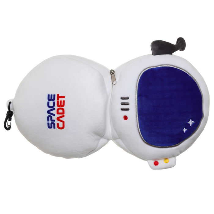 Relaxeazzz Space Cadet Round Plush Travel Pillow & Eye Mask