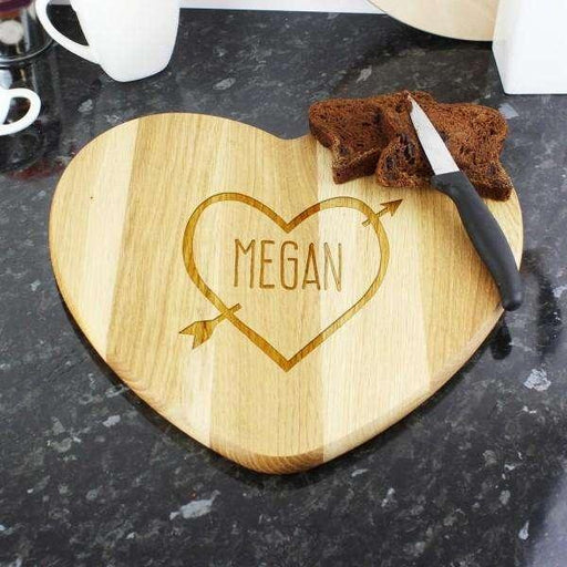 Engraved Wood Carving Heart Shaped Chopping Board - Myhappymoments.co.uk