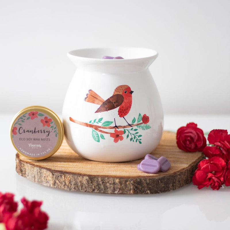Winter Robin Wax Melt Burner Gift Set