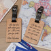 Personalised Pair of Wooden Luggage Tags - Myhappymoments.co.uk