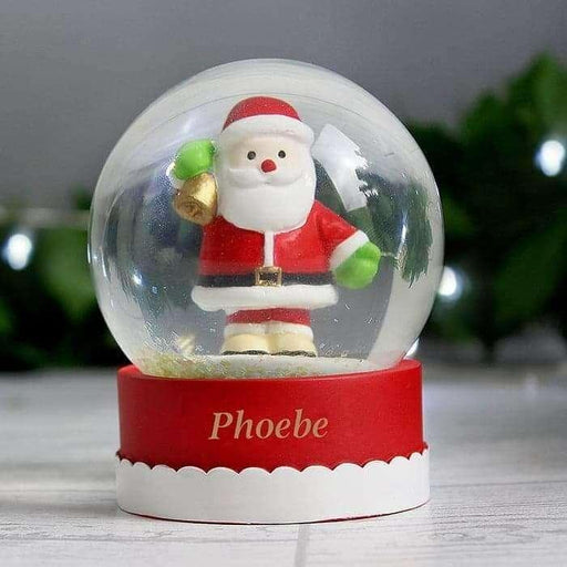 Personalised Santa Snow Globe - Myhappymoments.co.uk
