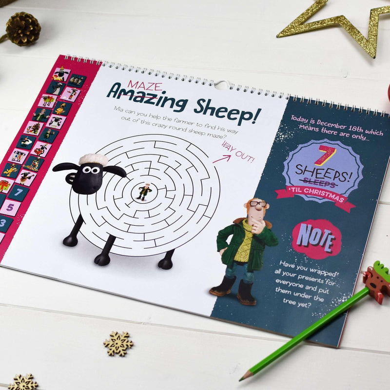 Shaun the Sheep 24 Sheeps Christmas Activity Advent Calendar - Myhappymoments.co.uk