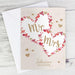 Personalised Mr & Mrs Confetti Hearts Card - Myhappymoments.co.uk