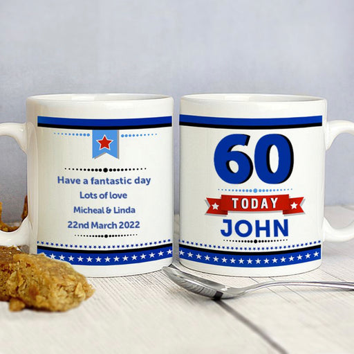Personalised 60th Birthday Star Mug