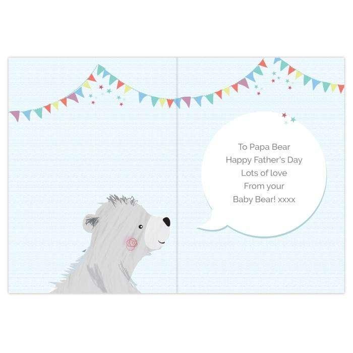 Personalised Daddy Bear Card - Myhappymoments.co.uk